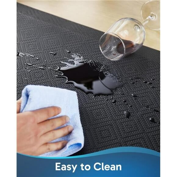 Ophanie Anti Fatigue Kitchen Mat 20x32 Thick Cushioned Waterproof Floor Rug - Picture 5 of 7